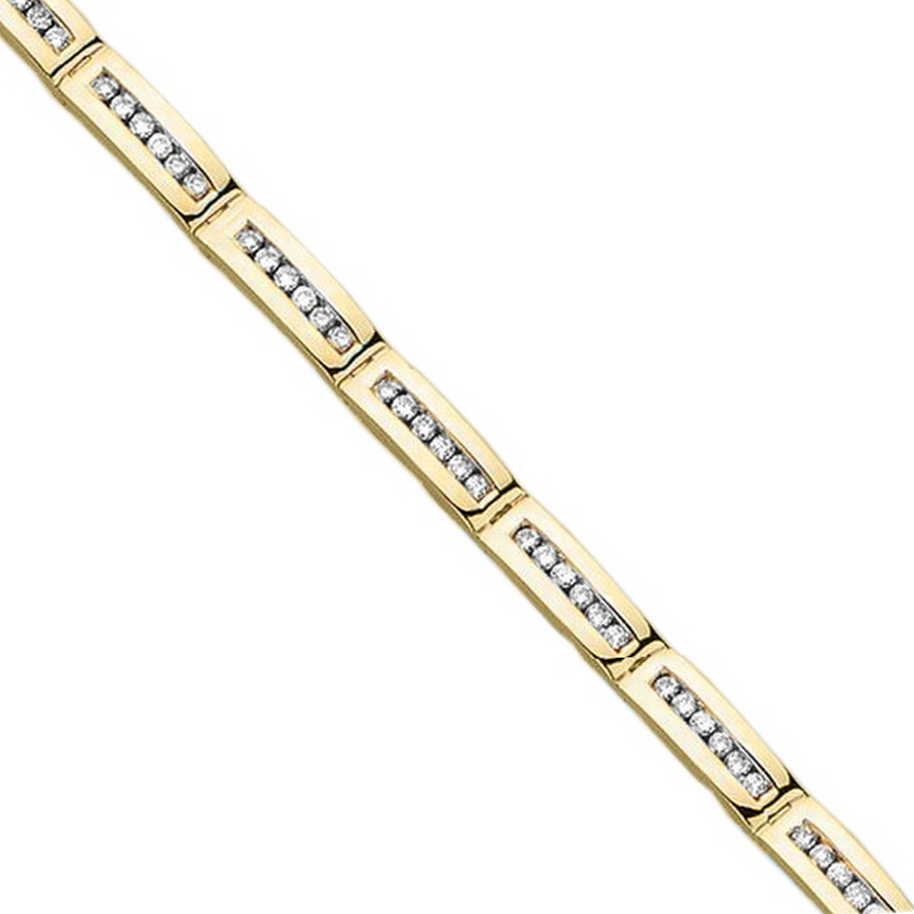 14K Yellow Gold 1 ct. Diamond Tennis Bracelet (Higher Quality)