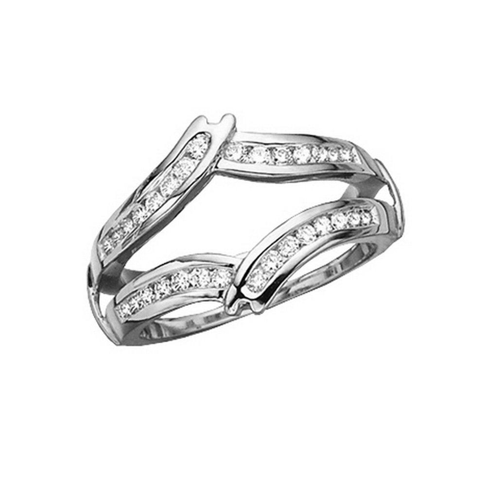 14K White Gold 3/8 ct. Diamond Ring Guard