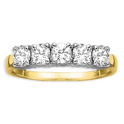 14K Yellow Gold 1/2 ct. Diamond Wedding Band