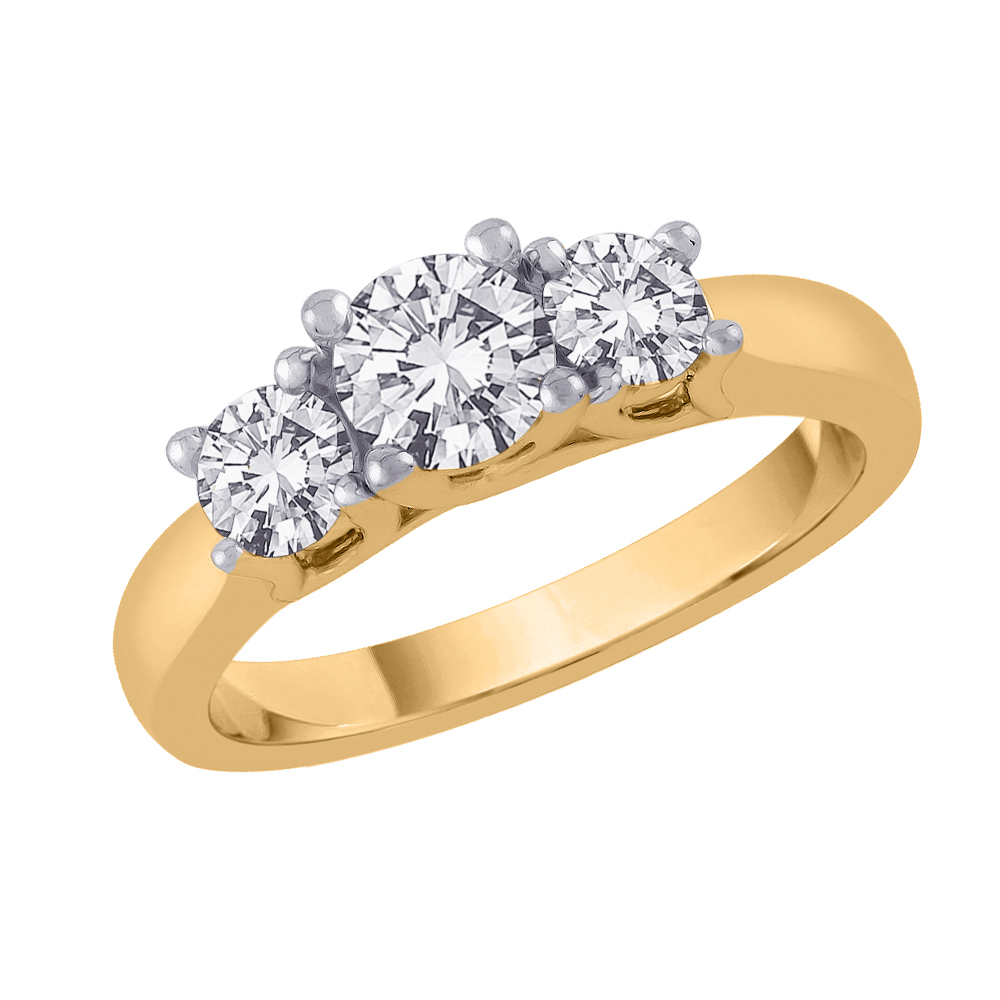 3 Diamond Anniversary Band 1 ct. in 14K Yellow Gold (Highest Quality)