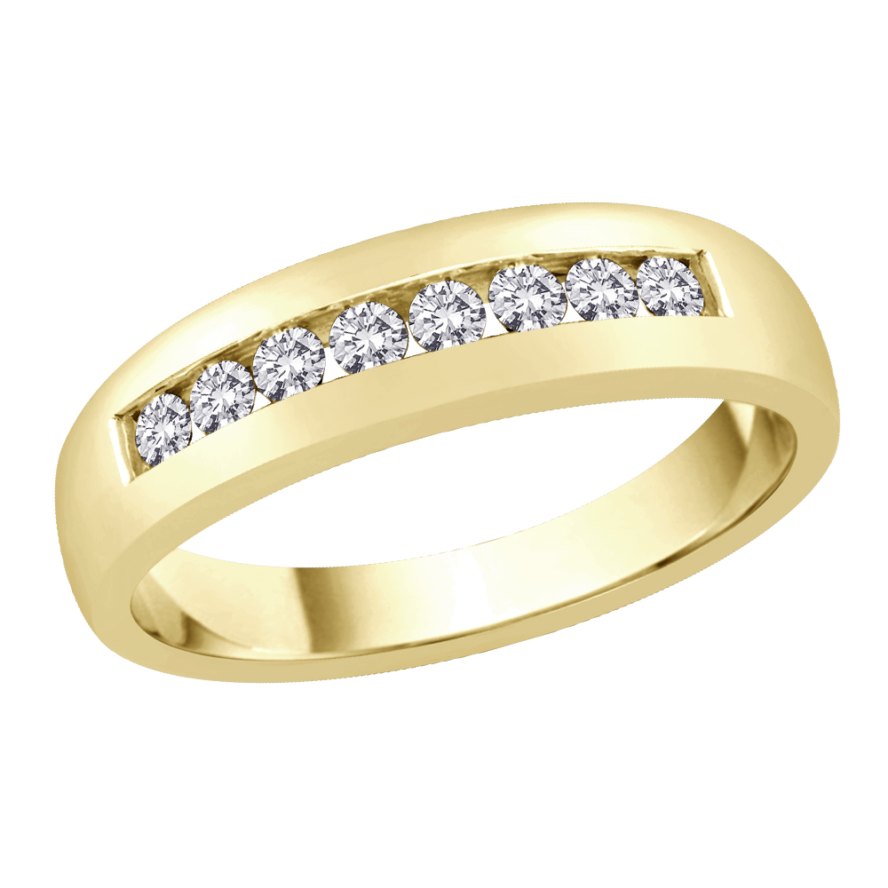 14K Yellow Gold 1/4 ct. Diamond Men