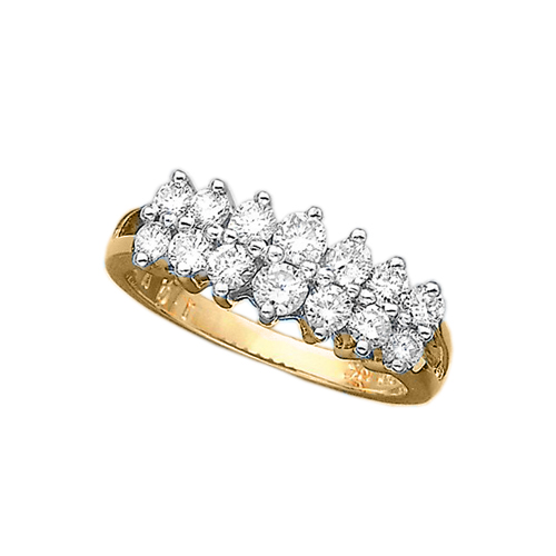 14K Yellow Gold 1 ct. Diamond Wedding Band
