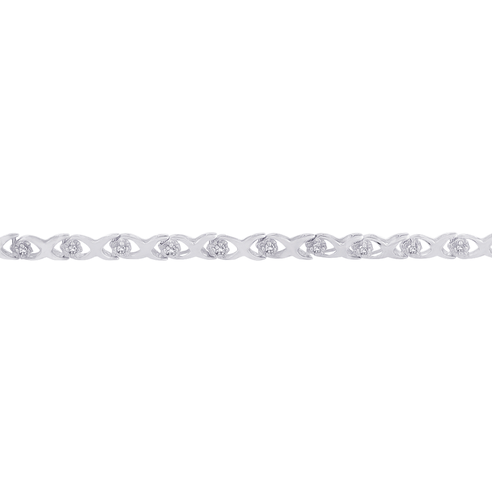 10K White Gold 1/4 ct. Diamond Tennis Bracelet