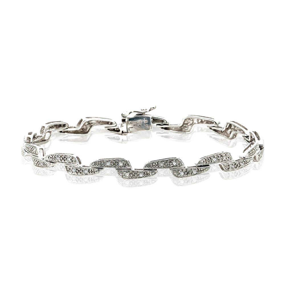 14K White Gold 1/4 ct. Diamond Fashion Bracelet