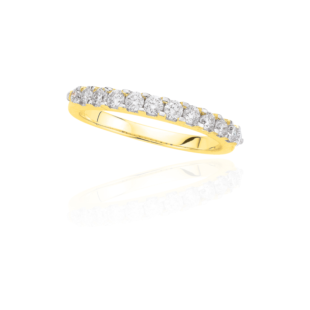 14K Yellow Gold 1/4 ct. Diamond Fashion Ring (Size-6)