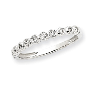 14K White Gold 1/10 ct. Diamond Fashion Ring