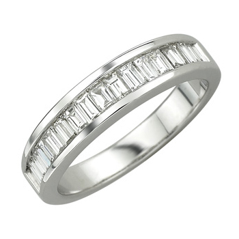 14K White Gold 3/4 ct. Baguette Diamond Ring