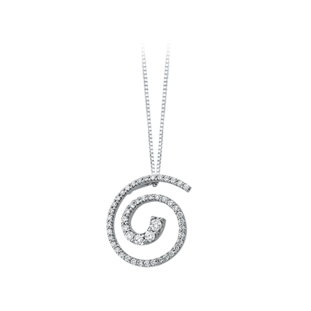 White Gold Diamond Journey Love Pendant